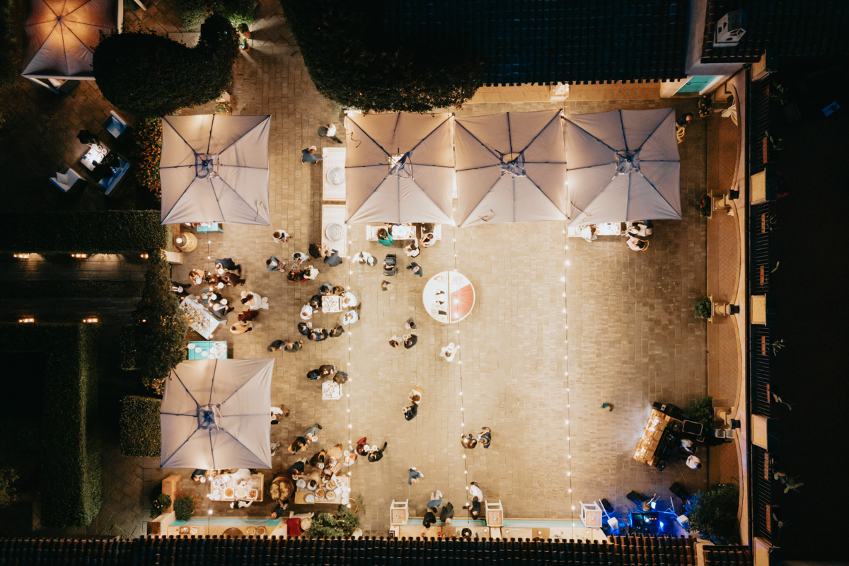 festa e divertimento al ricevimento di matrimonio alla Corte Noa, Pula